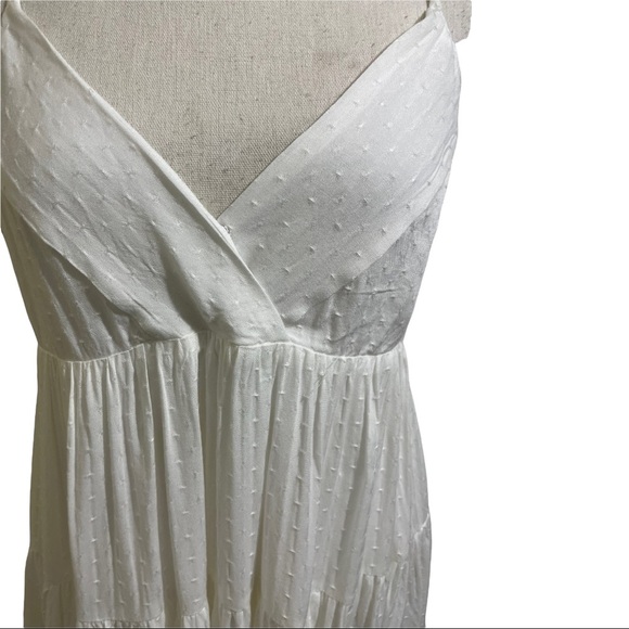 Inmod womens mini dress tiered v-neck rayon back crisscross pattern Small - Picture 12 of 15